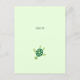 Little Green Turtle Carte de remerciements