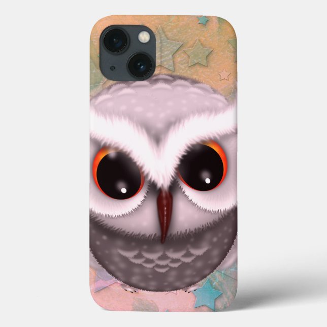 Little Grumpy Horned Owl Illustration Case-Mate iPhone Hülle (Rückseite)