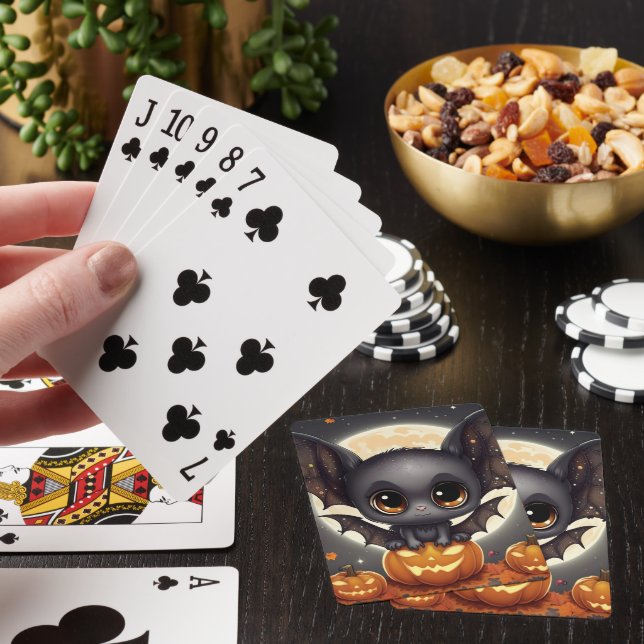 Little Halloween Bat Spielkarten (In Situ)