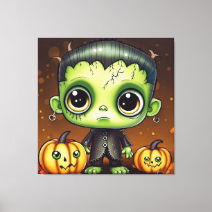 Little Halloween Frankenstein Leinwanddruck