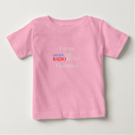 Little Ham Radio Operator Girls Baby Bib T-shirt