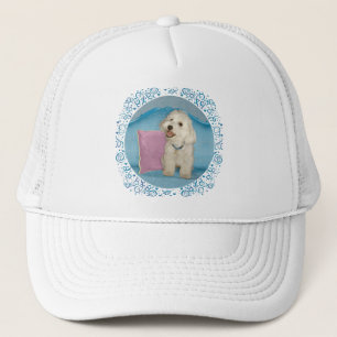 Little Havanese on Turquoise Sofa Truckerkappe