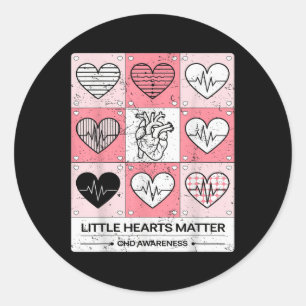 Little Hearts Chd Awareness Heart Anatomy Valentin Runder Aufkleber