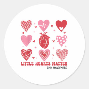 Little Hearts Chd Awareness Heart Anatomy Valentin Runder Aufkleber