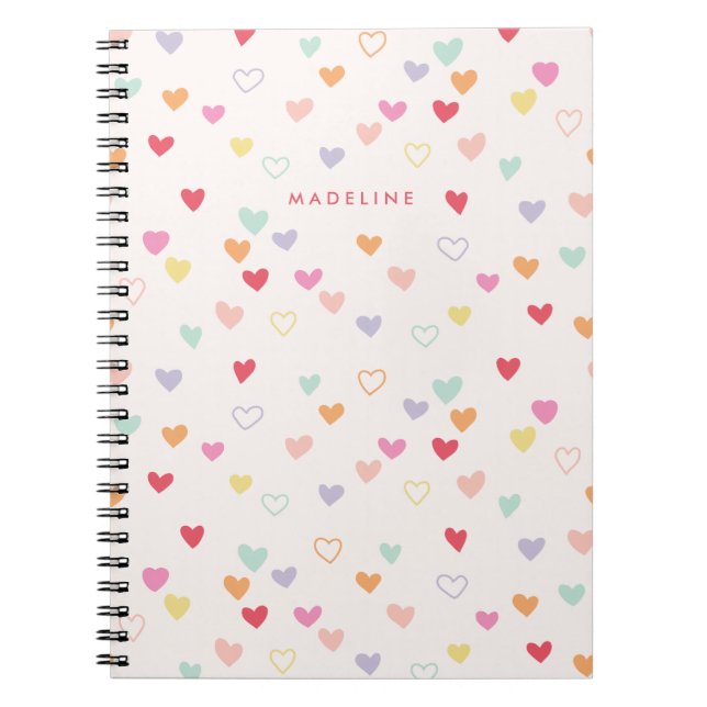 Little Hearts Journal - Erdbeere Notizblock (Vorderseite)