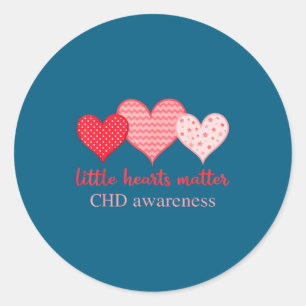 Little Hearts Matter Chd Herz Runder Aufkleber