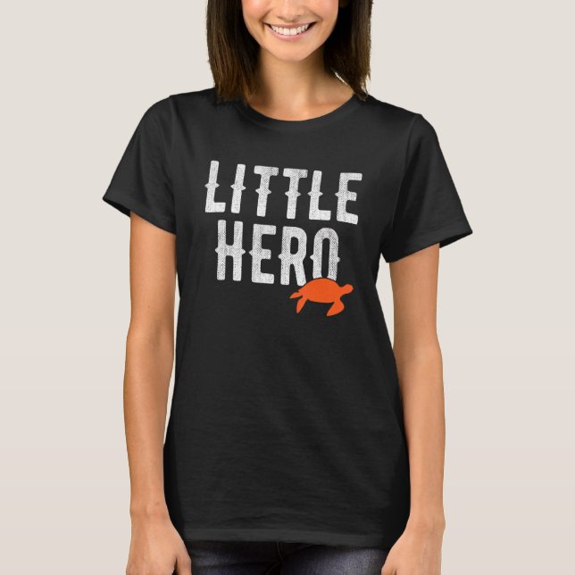 Little Hero Süße Tier Turtle T-Shirt (Vorderseite)