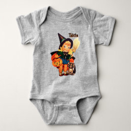 Little Hexe Name Niedlich Halloween hinzufügen Baby Strampler