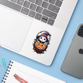 Little Hexe und ihr Halloween Pumpkin Aufkleber