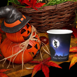 Little Hexe Vollmond Night Happy Halloween Party Pappbecher