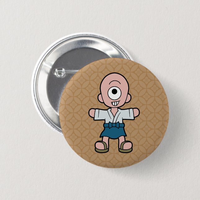 Little Hitotsume-kozo Yokai Button (Vorne & Hinten)