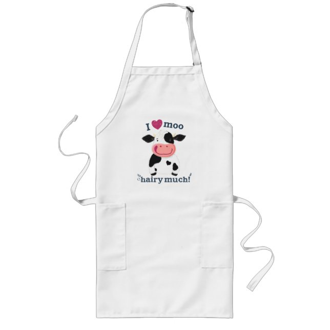 Little Holstein Kuh Lieben Sie sehr! Lange Schürze (Vorne)