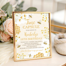 Little Honey 1st Birthday Capsule Sign