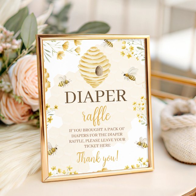 Little Honey 8x10 Diaper Raffle Table Sign Sockelschild (Von Creator hochgeladen)