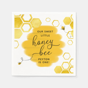 Little Honey Bee Birthday Napkins Serviette