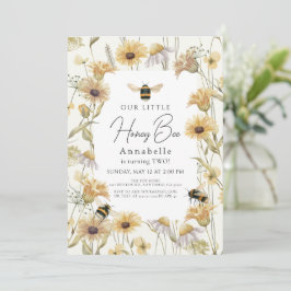 Little Honey Bee Chamomile & Daisy Kindergeburtsta Einladung
