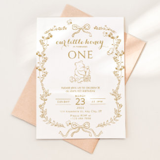 Little Honey Bee First Birthday Invitation Einladung