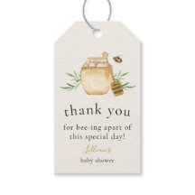 Little Honey Is On The Way Thank You Gift Tag