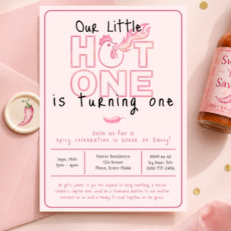 Little Hot One Erste Geburtstagseinladung Einladung