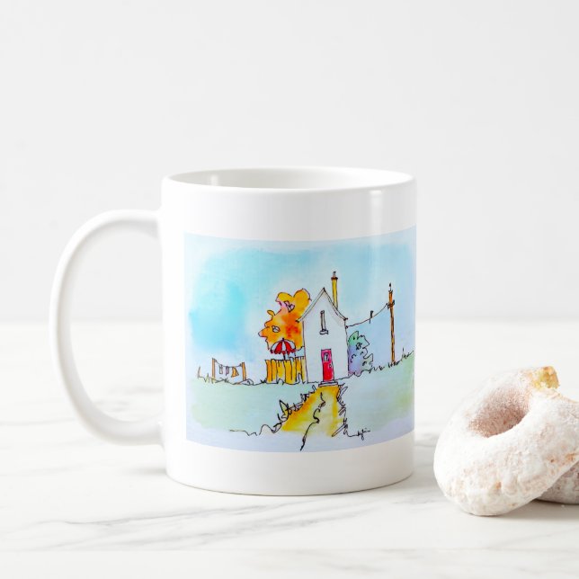 Little House With Washing Kaffeetasse (Mit Donut)