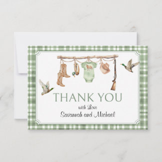 Little Hunter Baby Shower Dankeskarte
