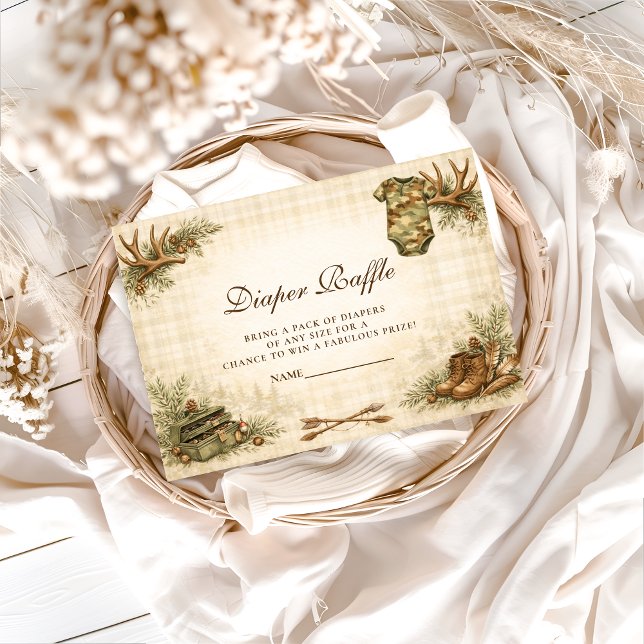 Little Hunter Woodland Keepsake Diapper Raffle Begleitkarte (Von Creator hochgeladen)