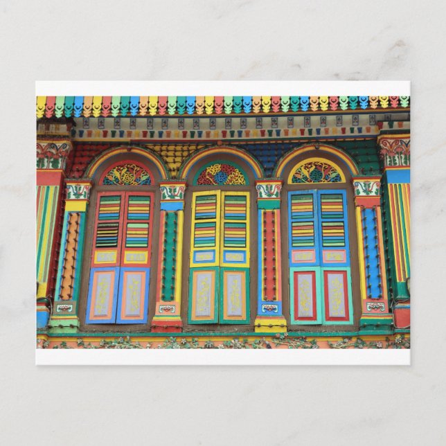 Little India Singapore Kolonialarchitektur Postkarte (Vorderseite)