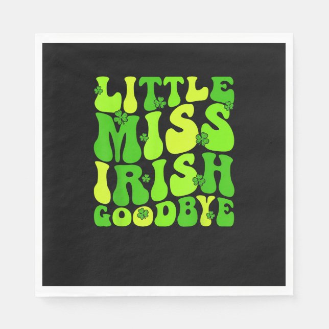 Little Irish Goodbye Irish Groovy St Patrick' Serviette (Vorderseite)