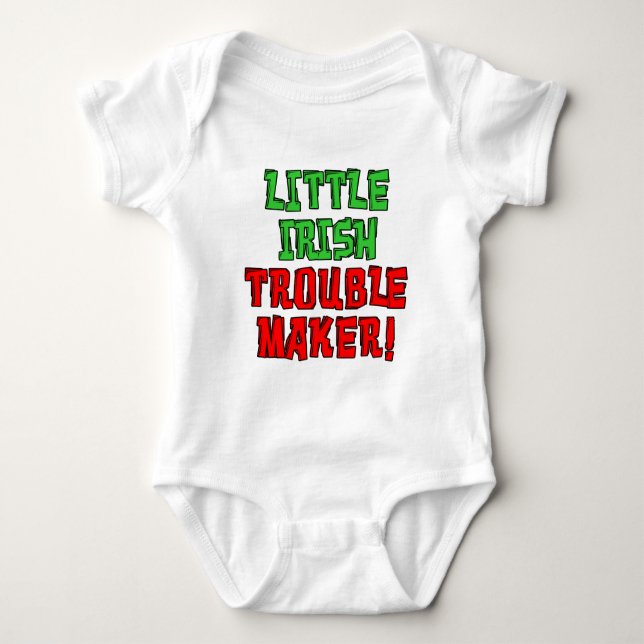 Little Irish Trouble Maker Baby Strampler (Vorderseite)