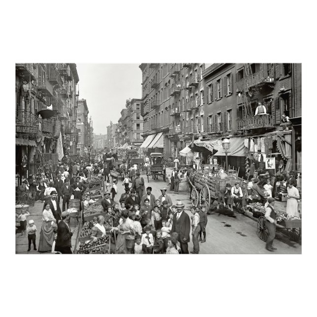 Little Italy - Mulberry Street - New York 1900 Fotodruck (Vorne)