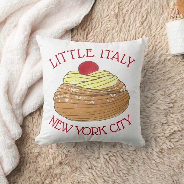 Little Italy NYC Italian Bakery Zeppole Pastry Kissen (Decke)