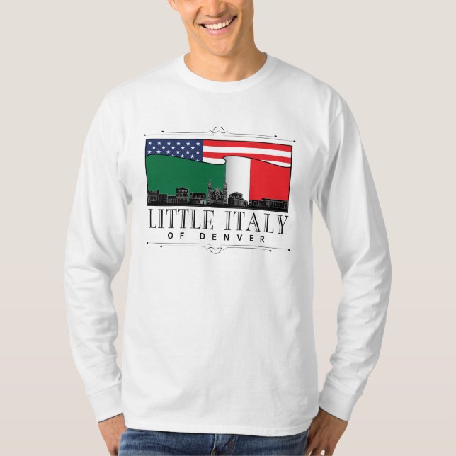 Little Italy of Denver Classic WHITE Long Sleeve T-Shirt (Vorderseite)