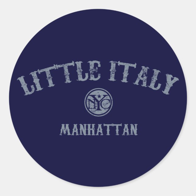 Little Italy Runder Aufkleber (Vorderseite)
