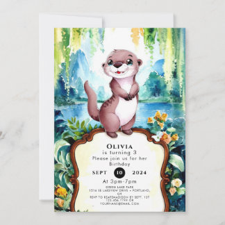 Little Joyful Otter Birthday Einladung