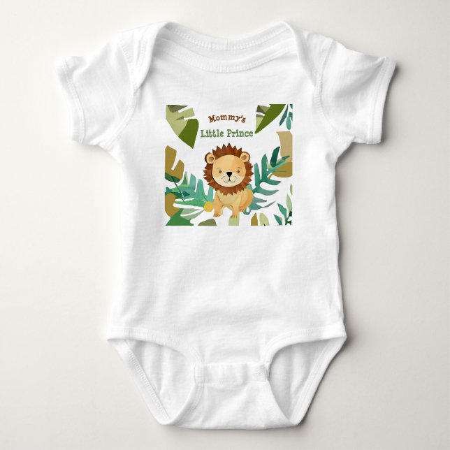 Little Jungle Prince Lion Birthday Baby Strampler (Vorderseite)