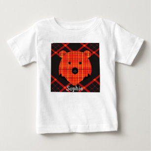 Little Kariert Story Book Bär Baby T-shirt