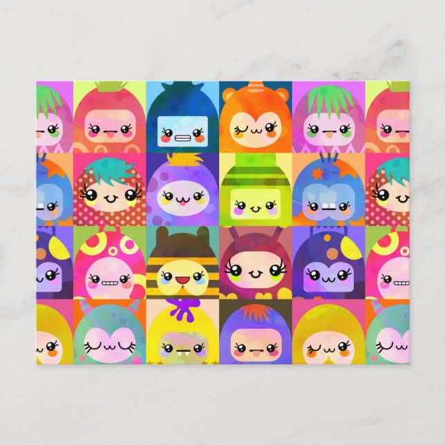 Little Kawaii Monster Community Postkarte (Vorderseite)