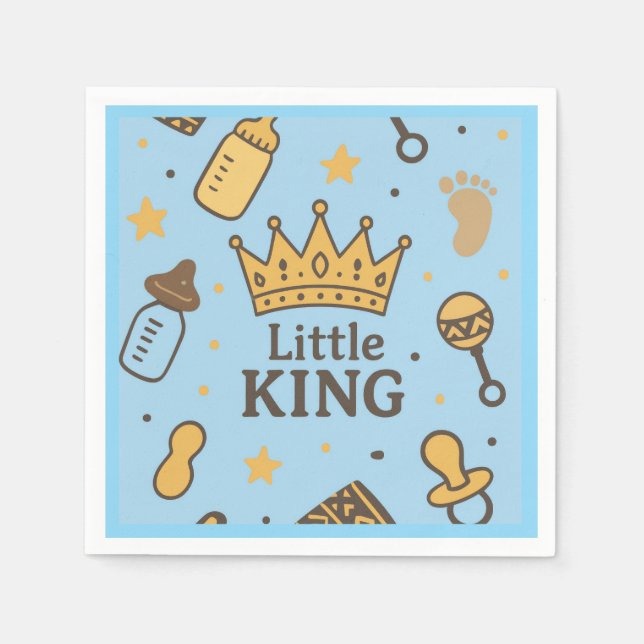 Little King Baby Shower Napkins Serviette (Vorderseite)