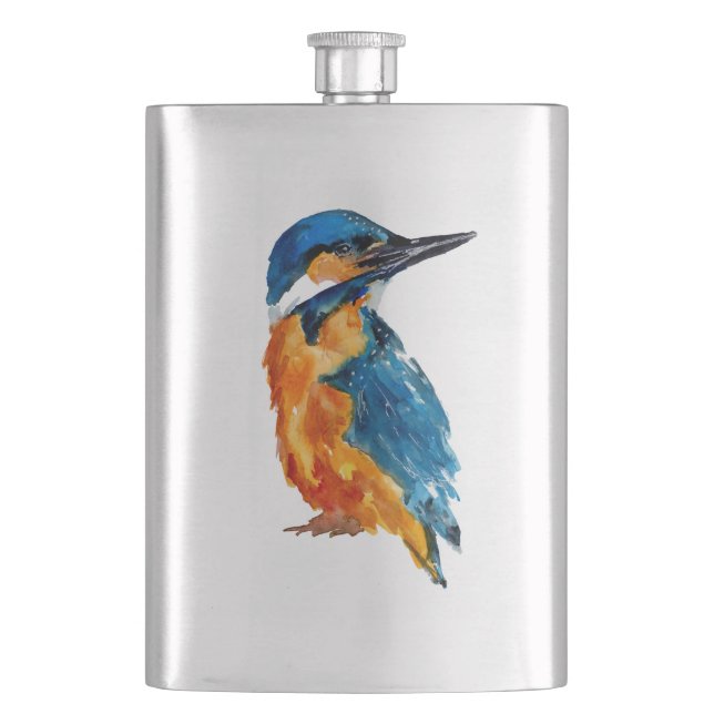 Little Kingfisher Bird Flachmann (Vorderseite)
