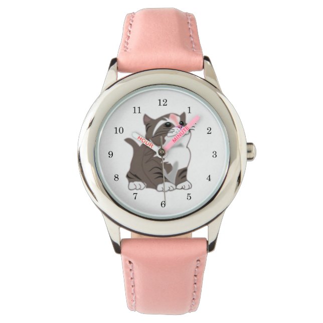 Little Kitten Watch - Pink Armbanduhr (Vorderseite)