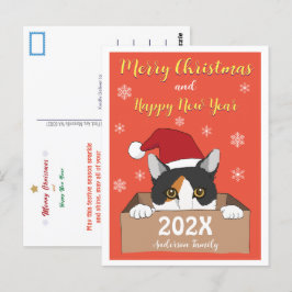 Little Kitty Christmas Postcard Postkarte
