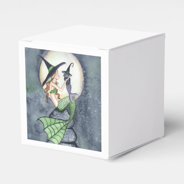 Little Kitty Mermaid Hexe Favor Box von Grimshaw Geschenkschachtel (Vorderseite)