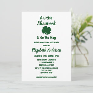 Little Kleeblatt St Patrick's Day Baby Shower Einladung