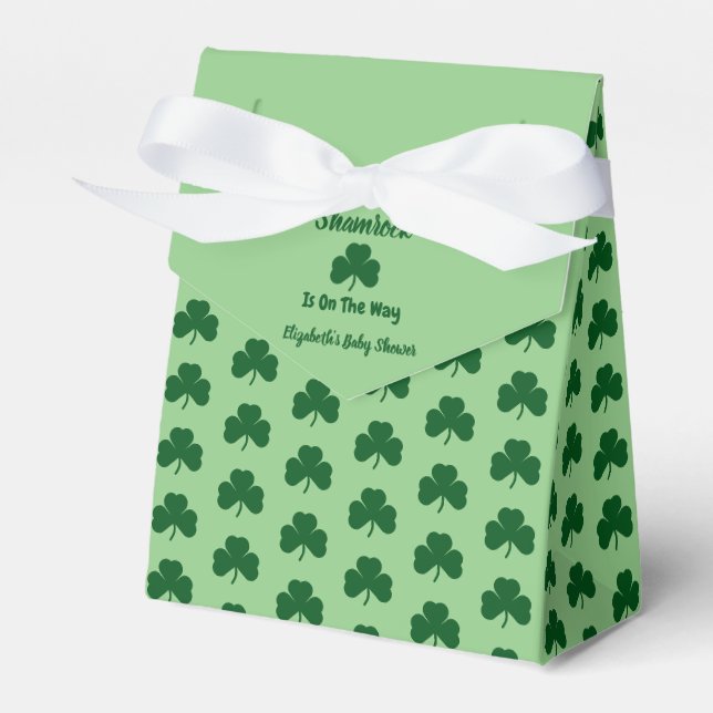 Little Kleeblatt St Patrick's Day Baby Shower Geschenkschachtel (Vorderseite)