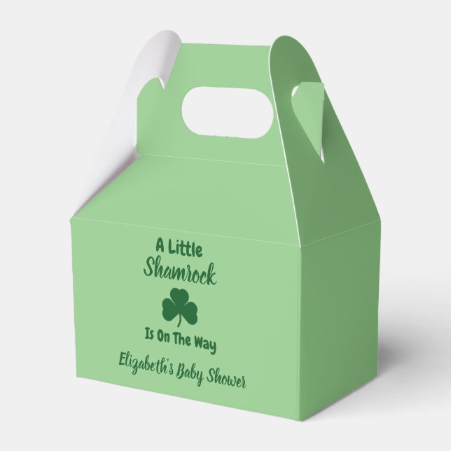 Little Kleeblatt St Patrick's Day Baby Shower Geschenkschachtel (Vorderseite)