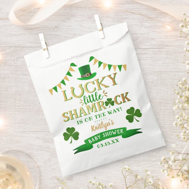 Little Kleeblatt St. Patrick's Day Baby Shower Geschenktütchen (Ausgeschnitten)
