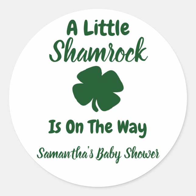 Little Kleeblatt St Patrick's Day Runder Aufkleber (Vorderseite)
