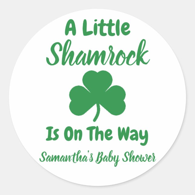 Little Kleeblatt St Patrick's Day Runder Aufkleber (Vorderseite)