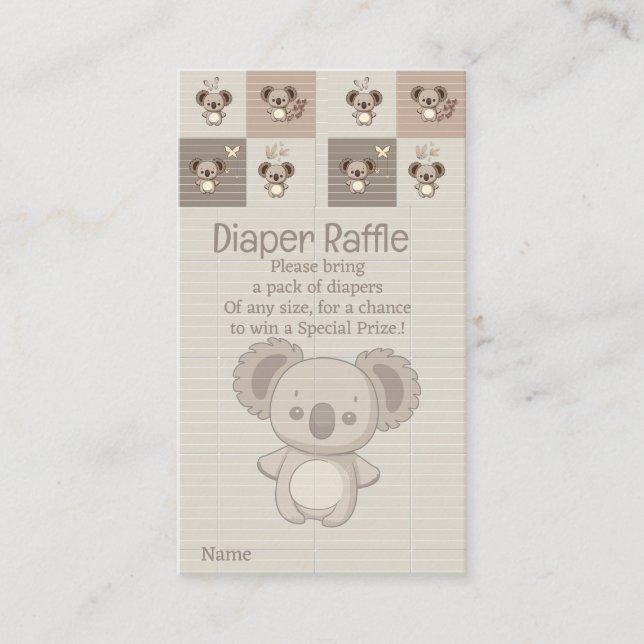 Little Koala Bliss Begleitkarte (Vorderseite)