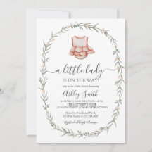 Little Lady Baby Shower Einladung, Babykleid